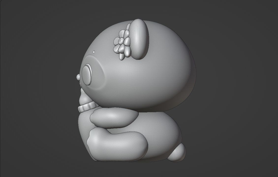 panda baby 3D print model_5