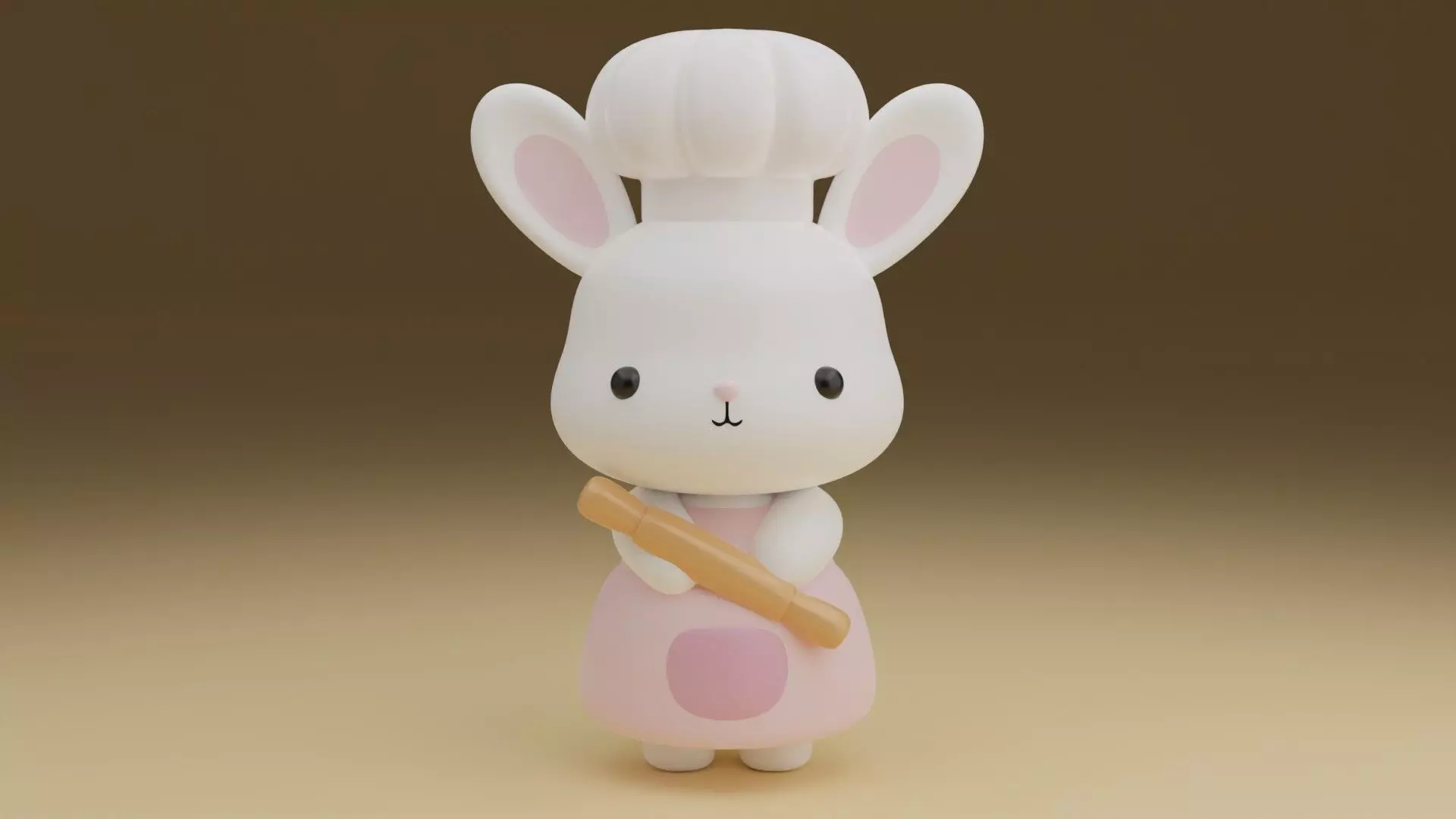 chef rabbit 3D print model_0