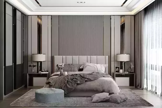 Bedroom luxury set 04 3D model 3D model