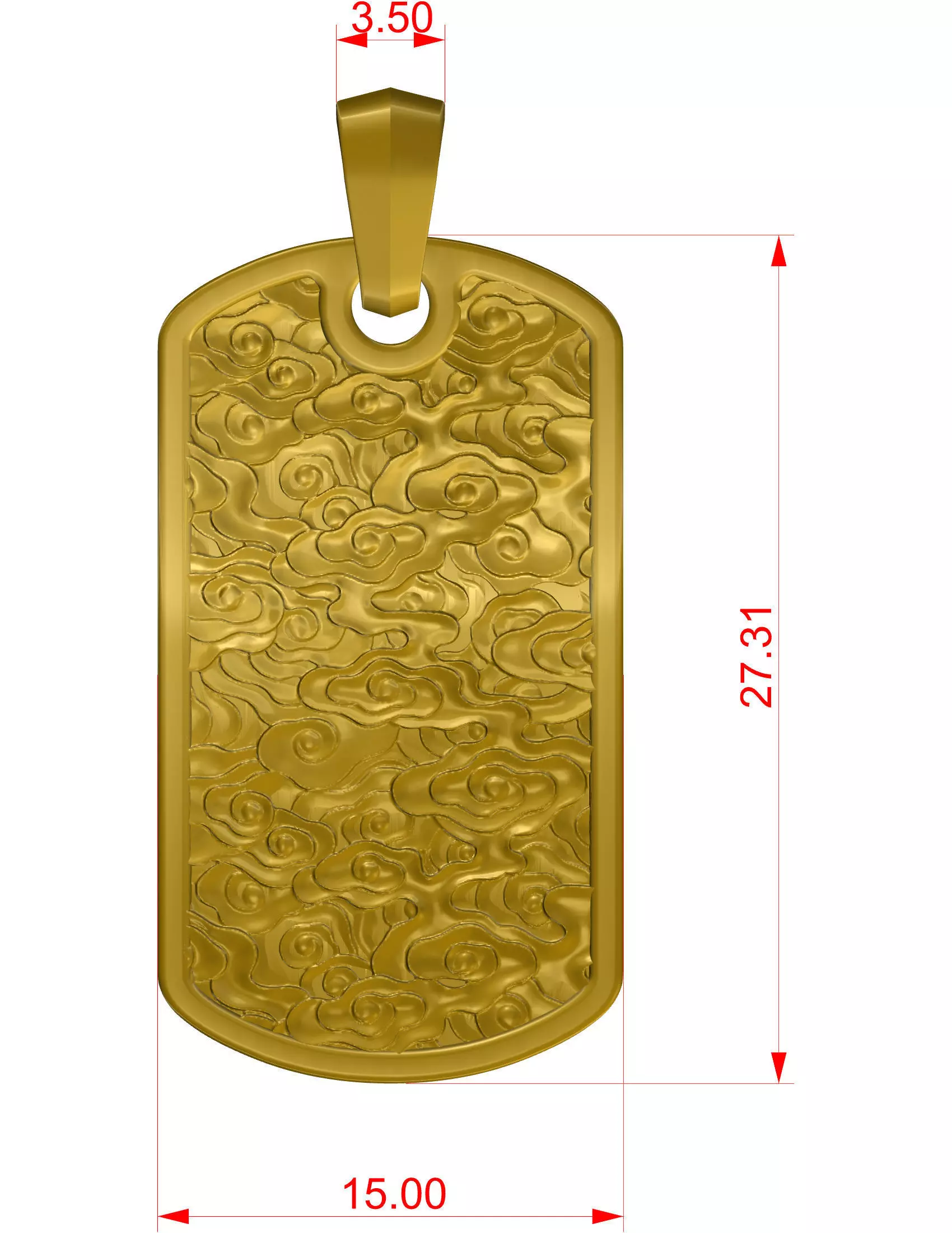 Cloud DogTag 3D print model_0