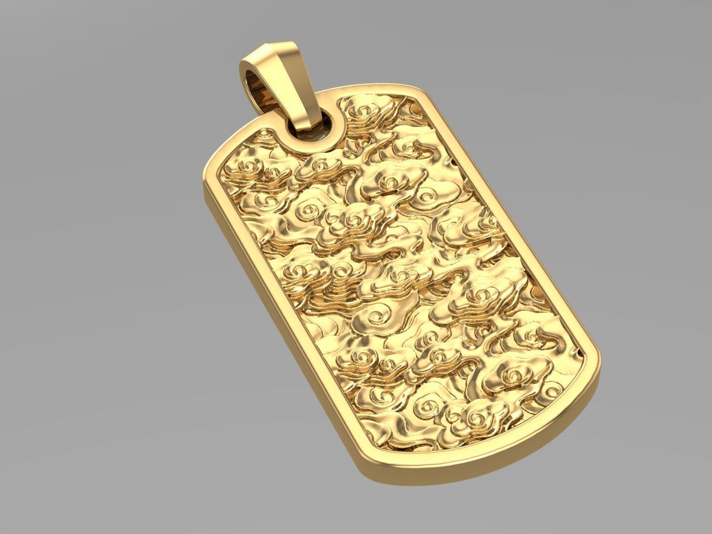 Cloud DogTag 3D print model_3