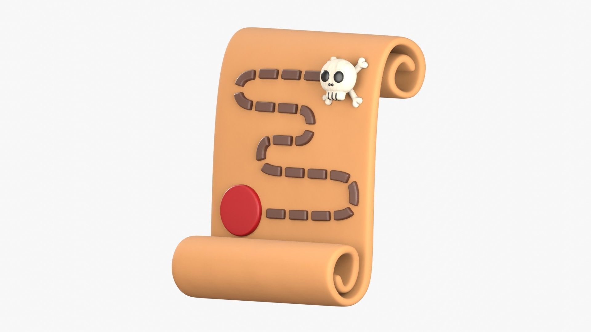 Game Map 3D Illustration 3D model_2