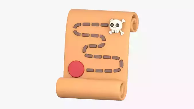 Game Map 3D Illustration