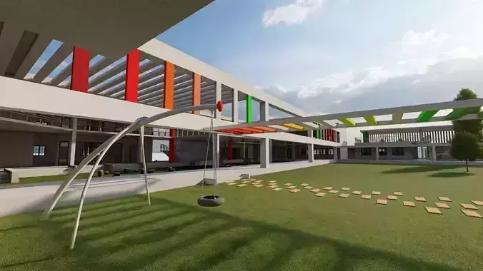 School-University- High School 3D model