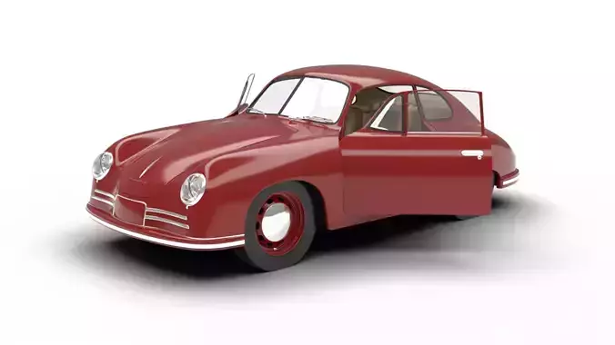 Porsche 356 2 Coupe 1948 HQ 3D model