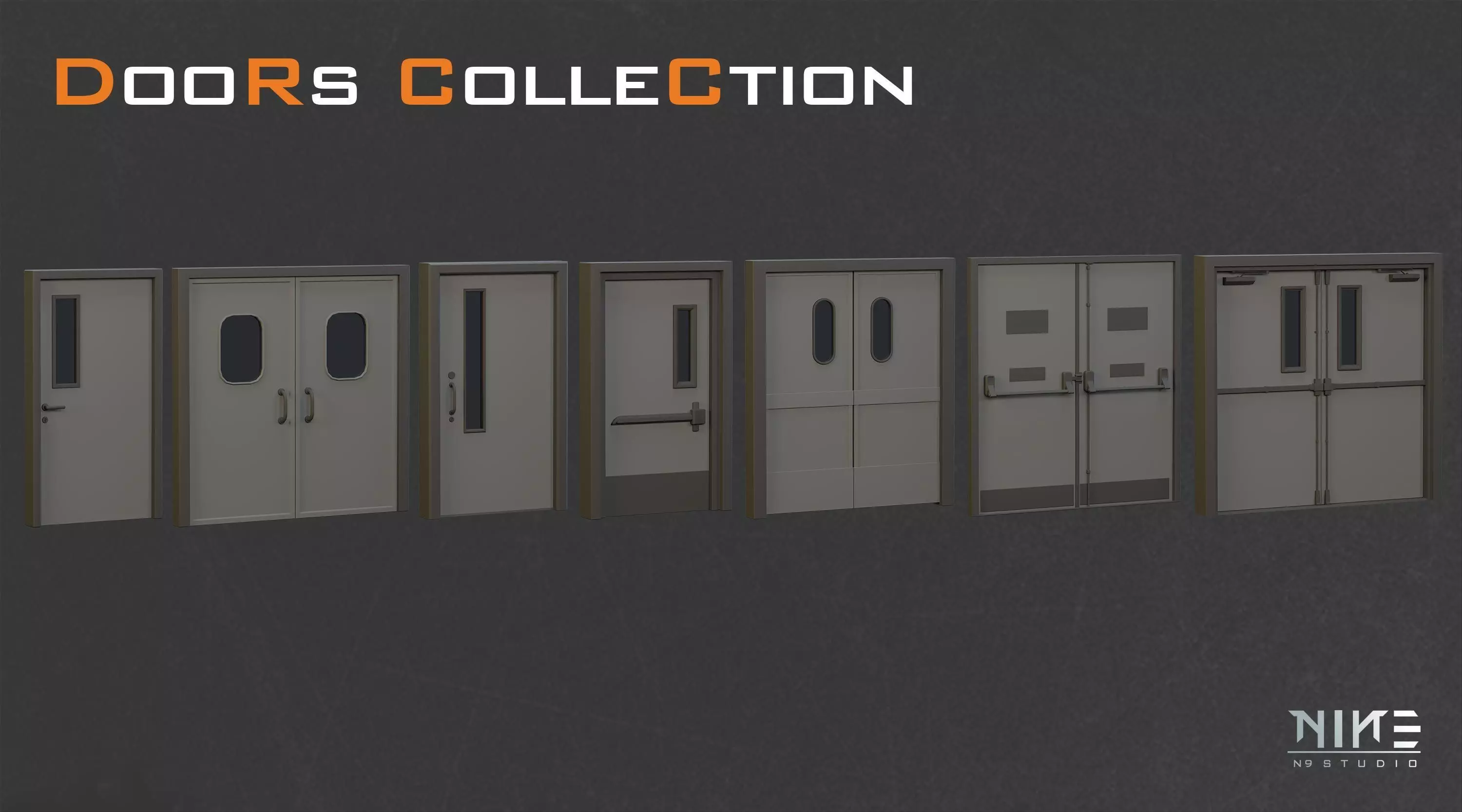 Doors Collection 3D model_8
