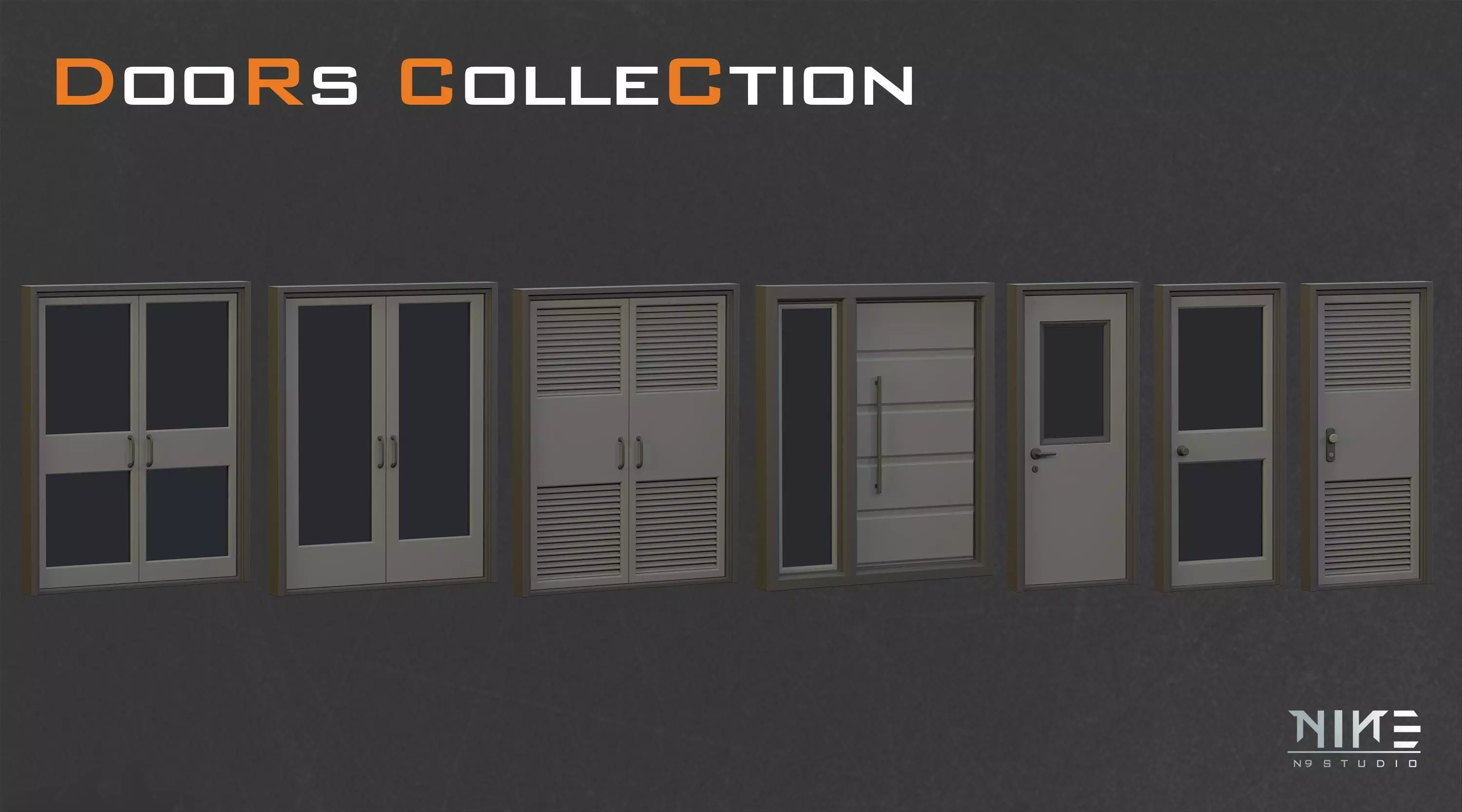 Doors Collection 3D model_11