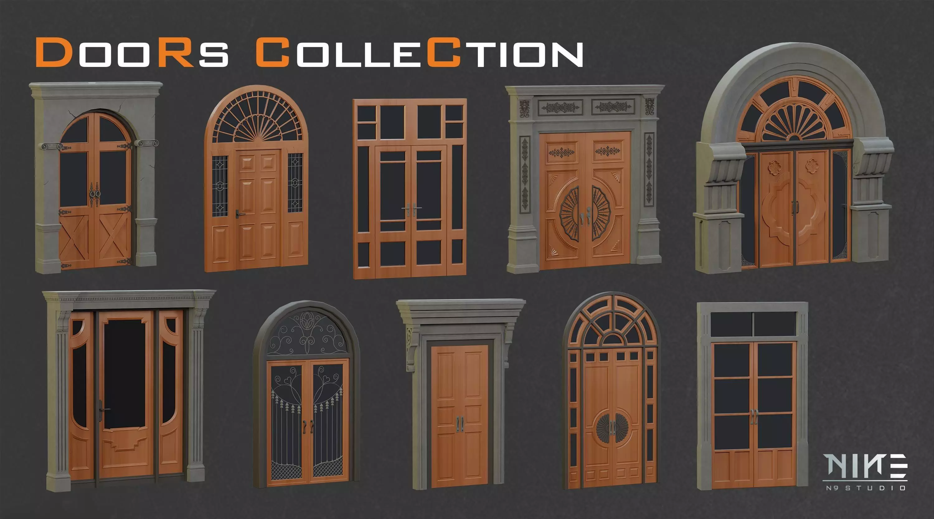 Doors Collection 3D model_5