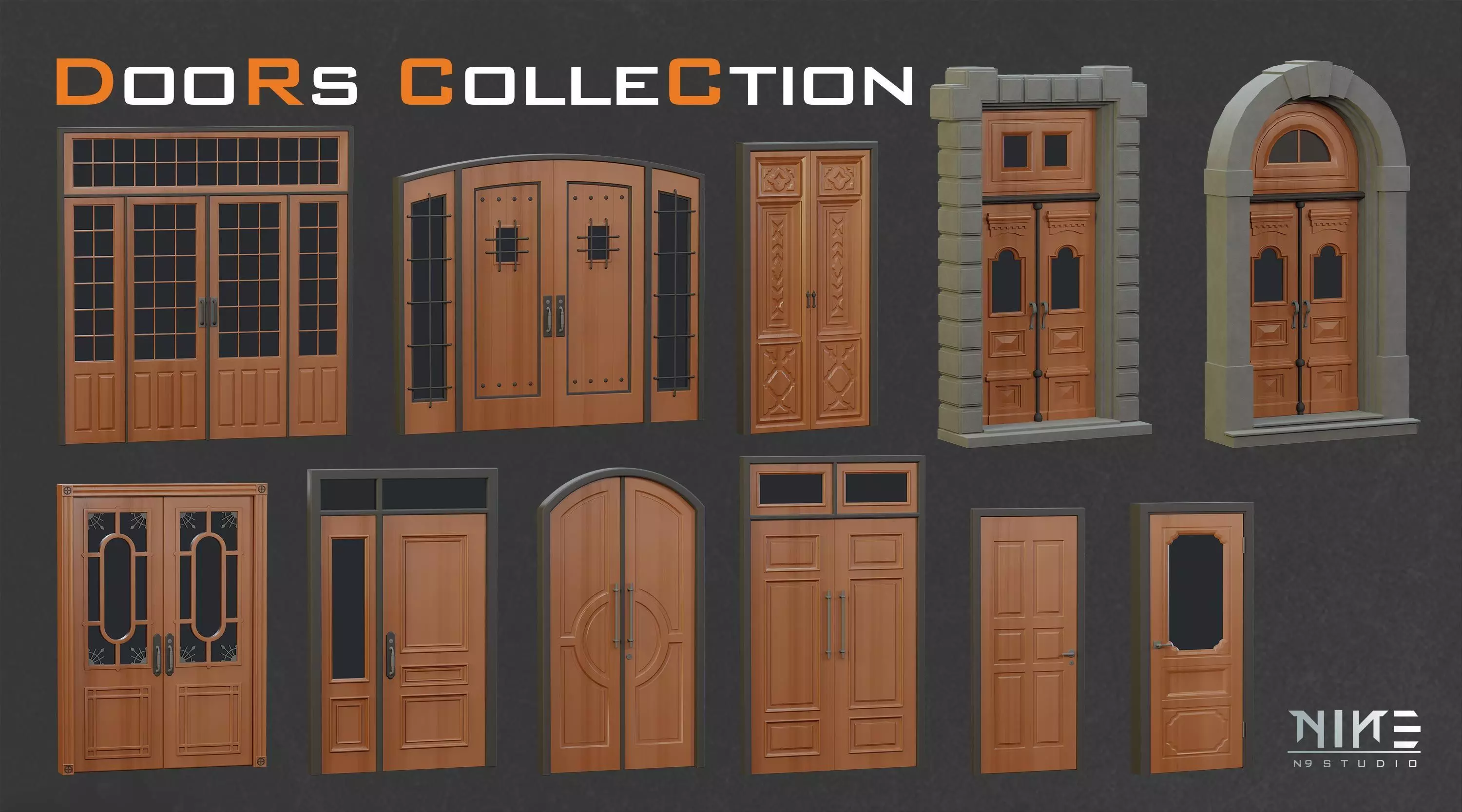 Doors Collection 3D model_6