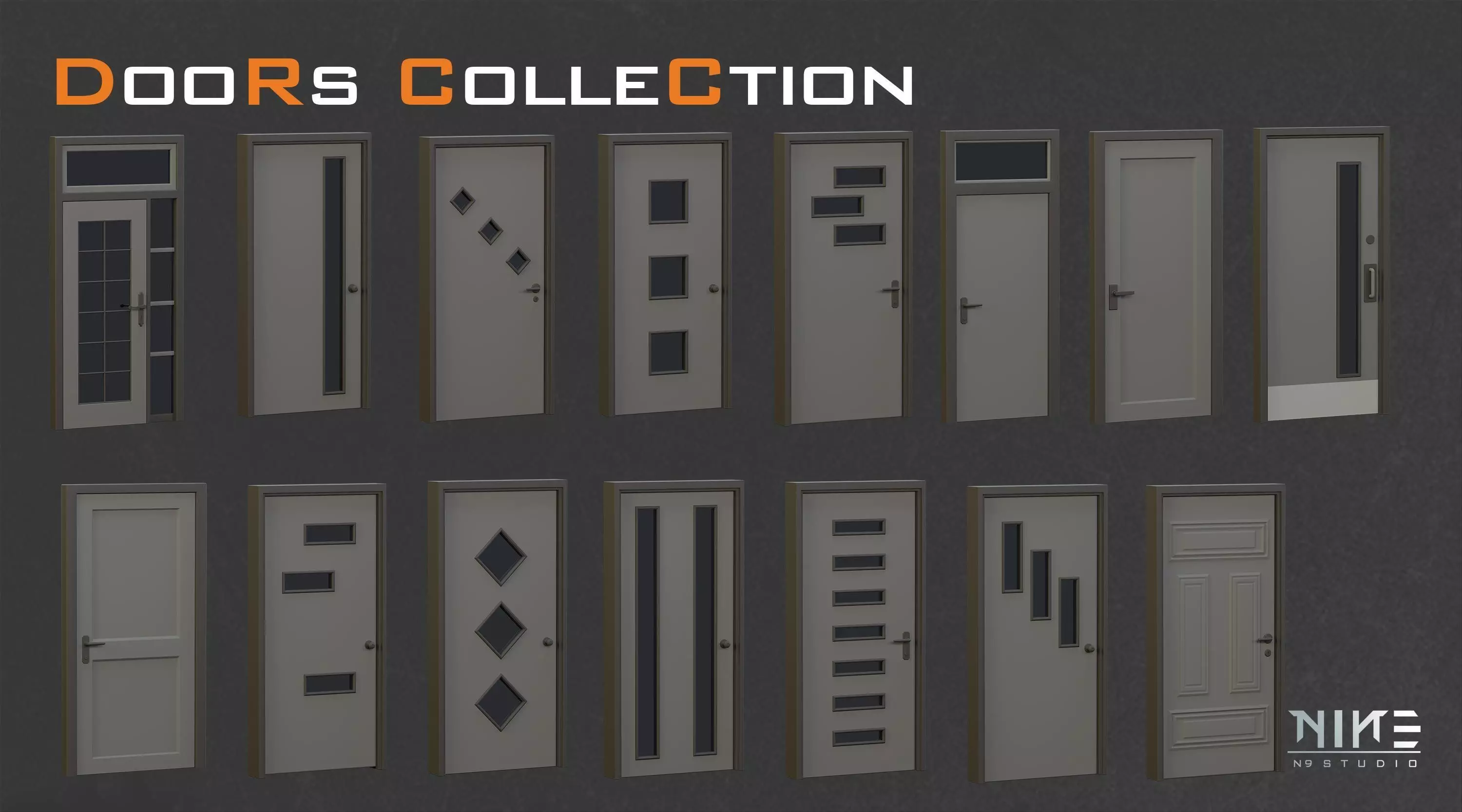 Doors Collection 3D model_14
