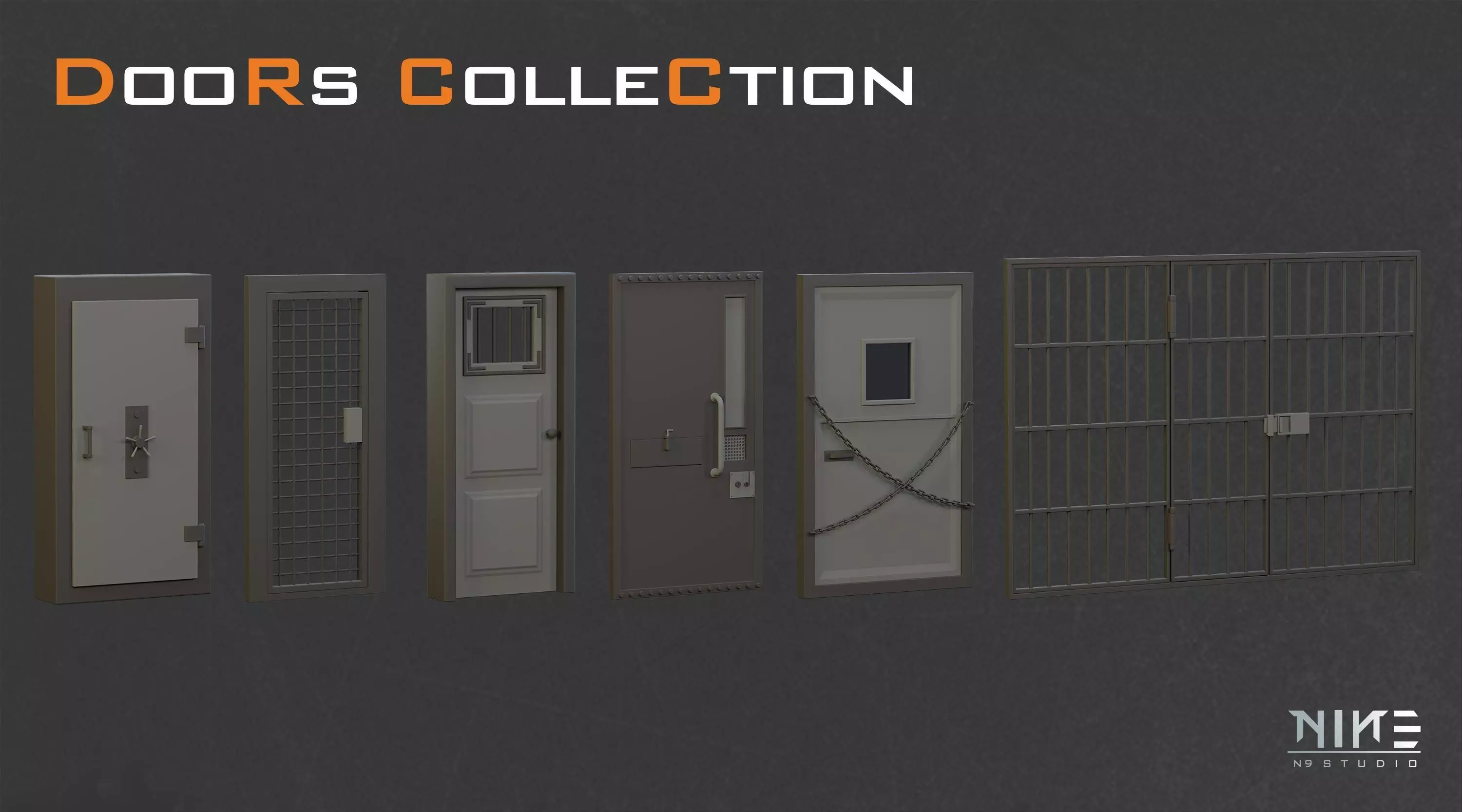 Doors Collection 3D model_9