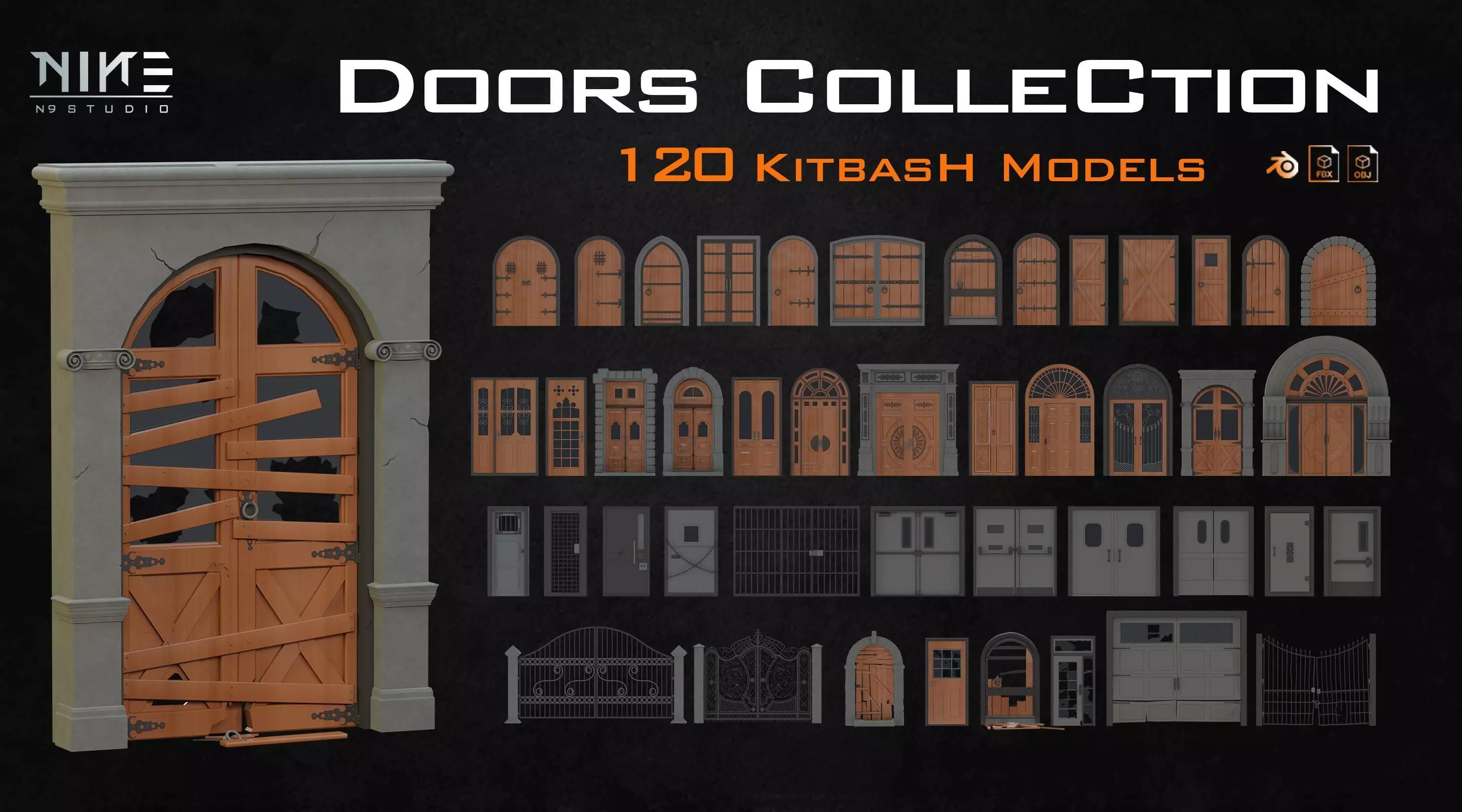 Doors Collection 3D model_0