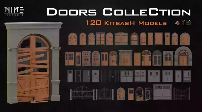 Doors Collection 3D model Doors Collection 3D model