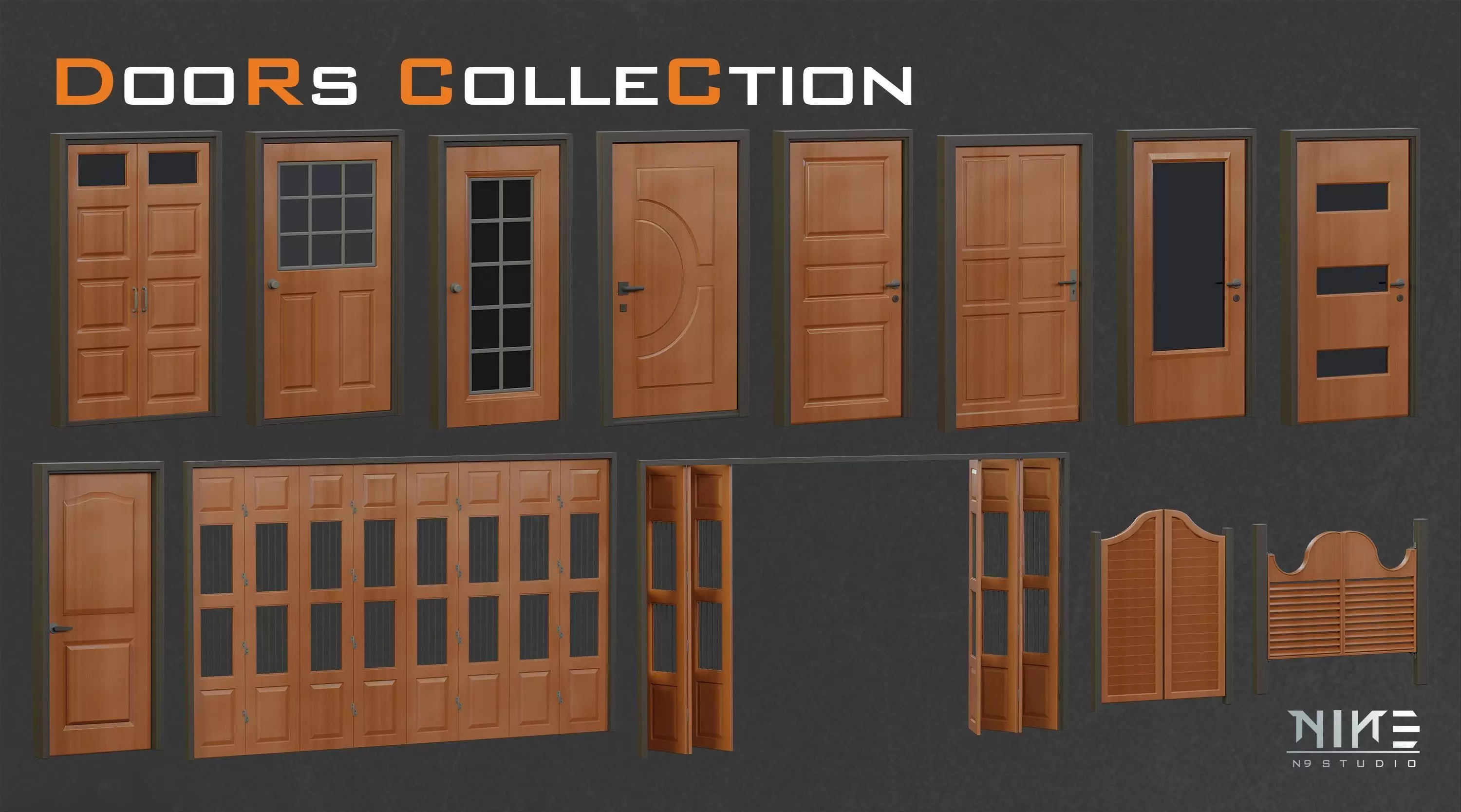 Doors Collection 3D model_10