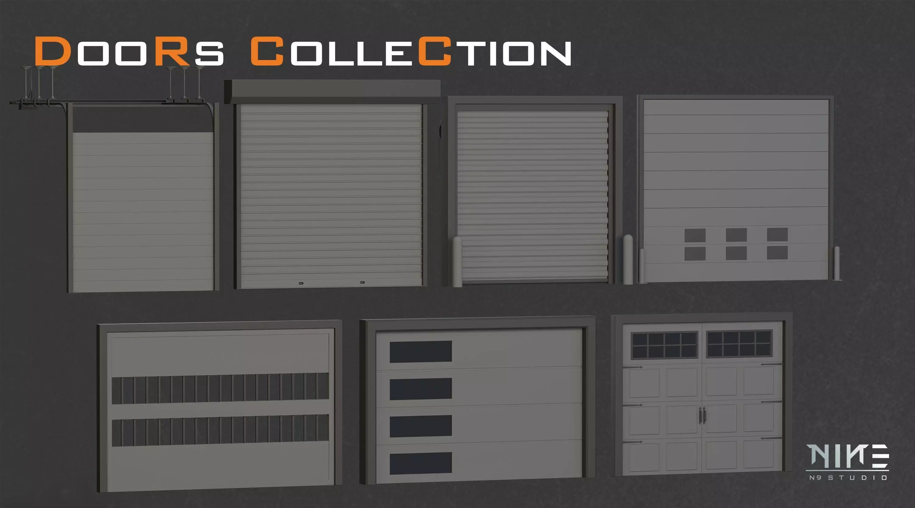 Doors Collection 3D model_13