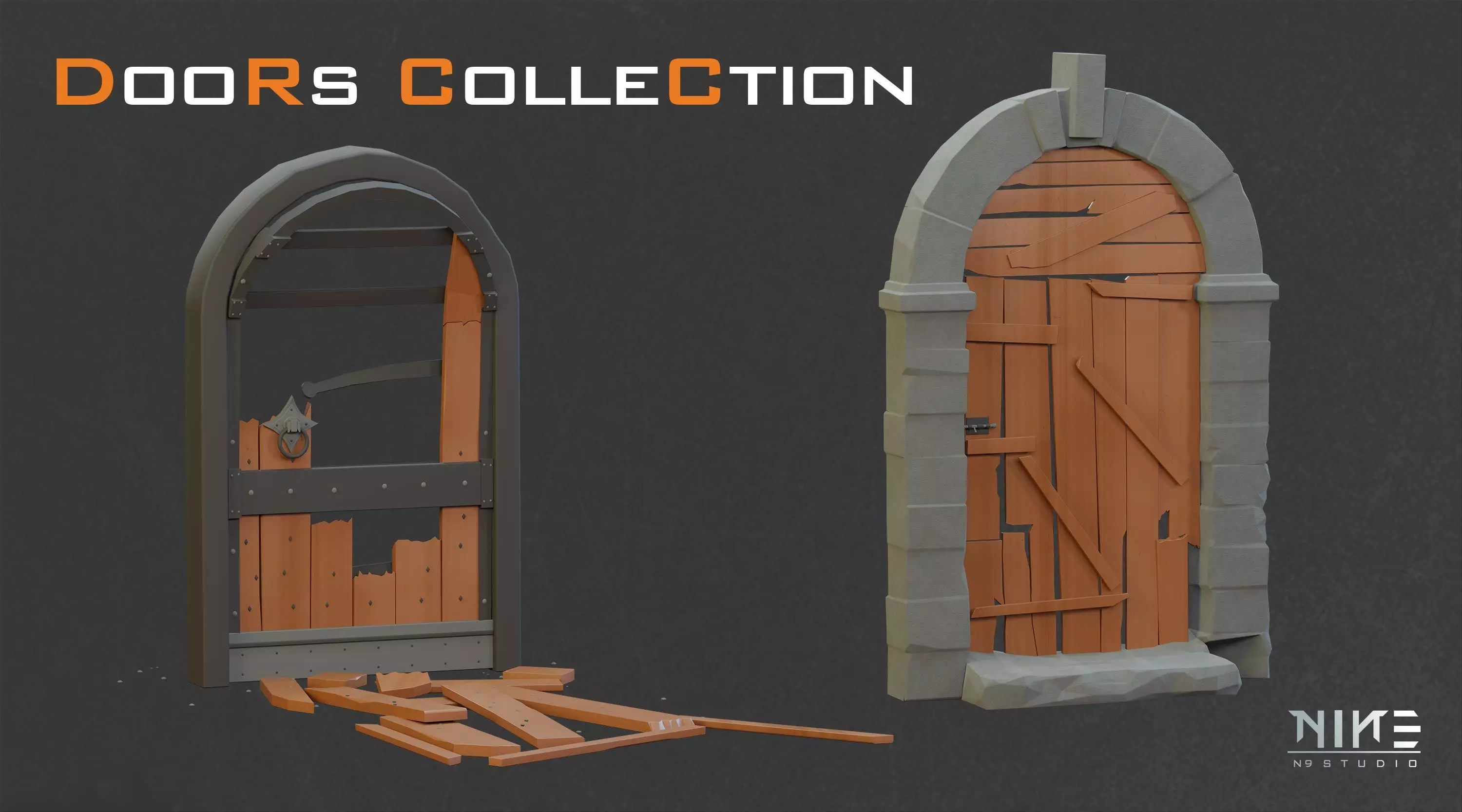Doors Collection 3D model_1