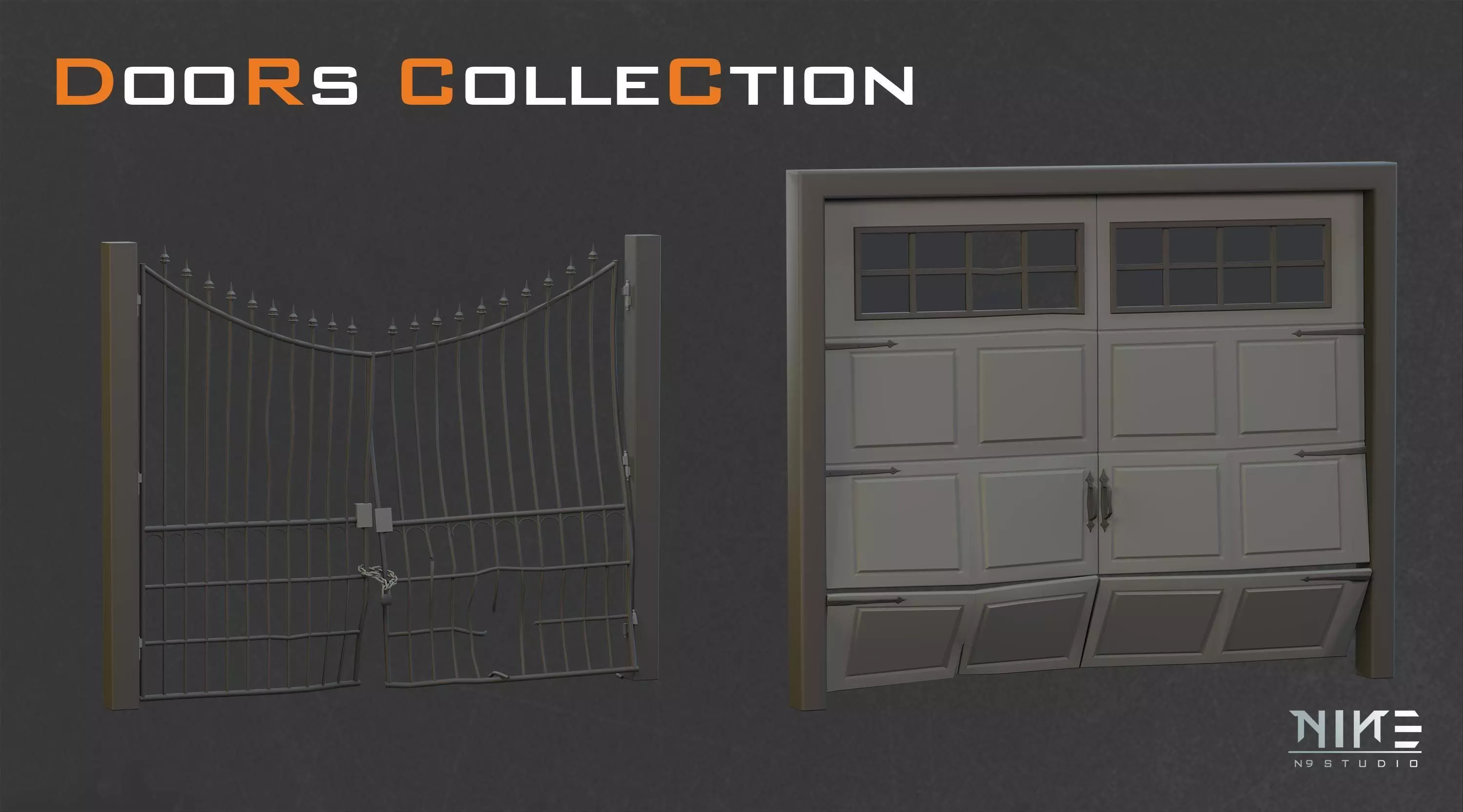 Doors Collection 3D model_2