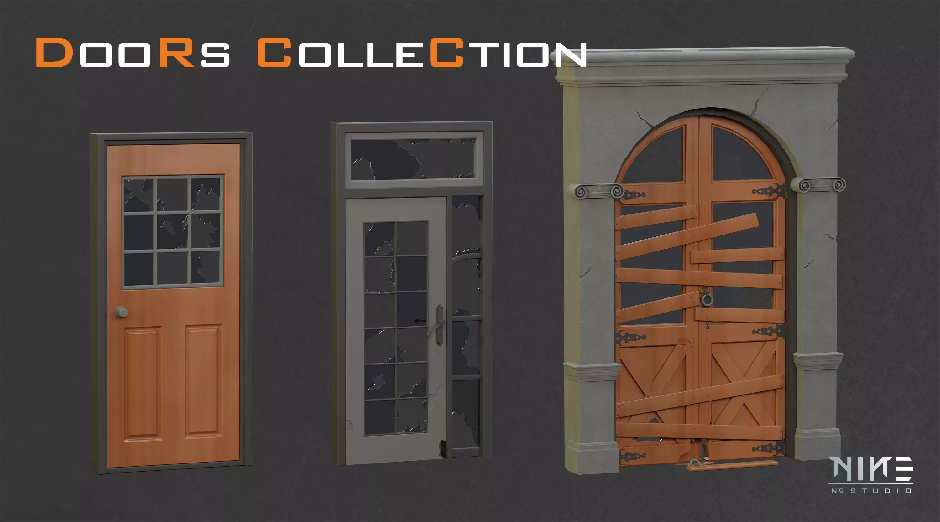 Doors Collection 3D model_3