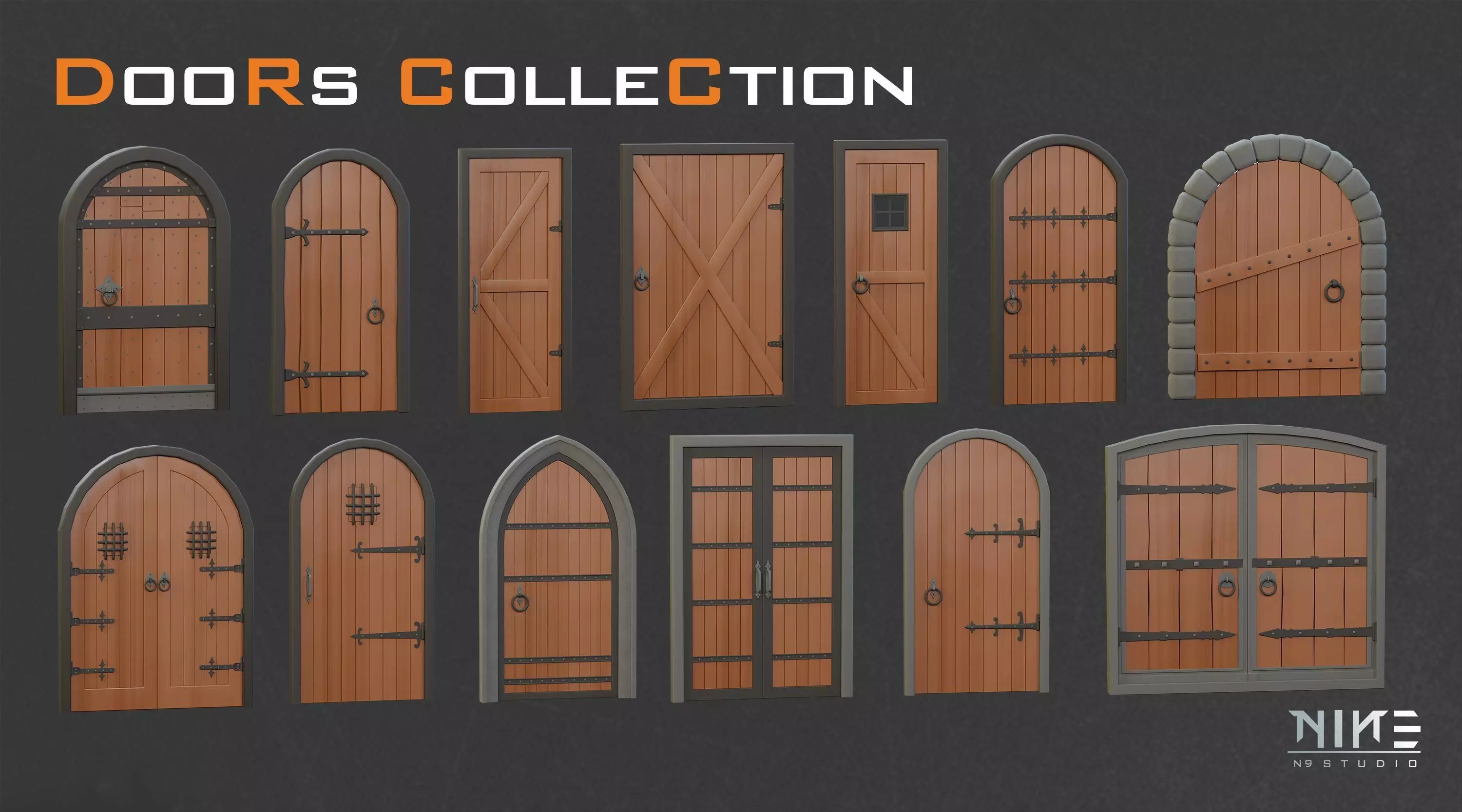 Doors Collection 3D model_4