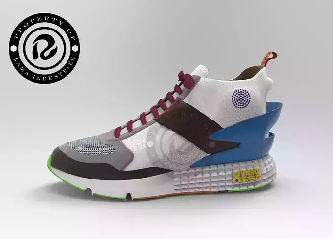 3d shoe basket full mesh and render in keyshot