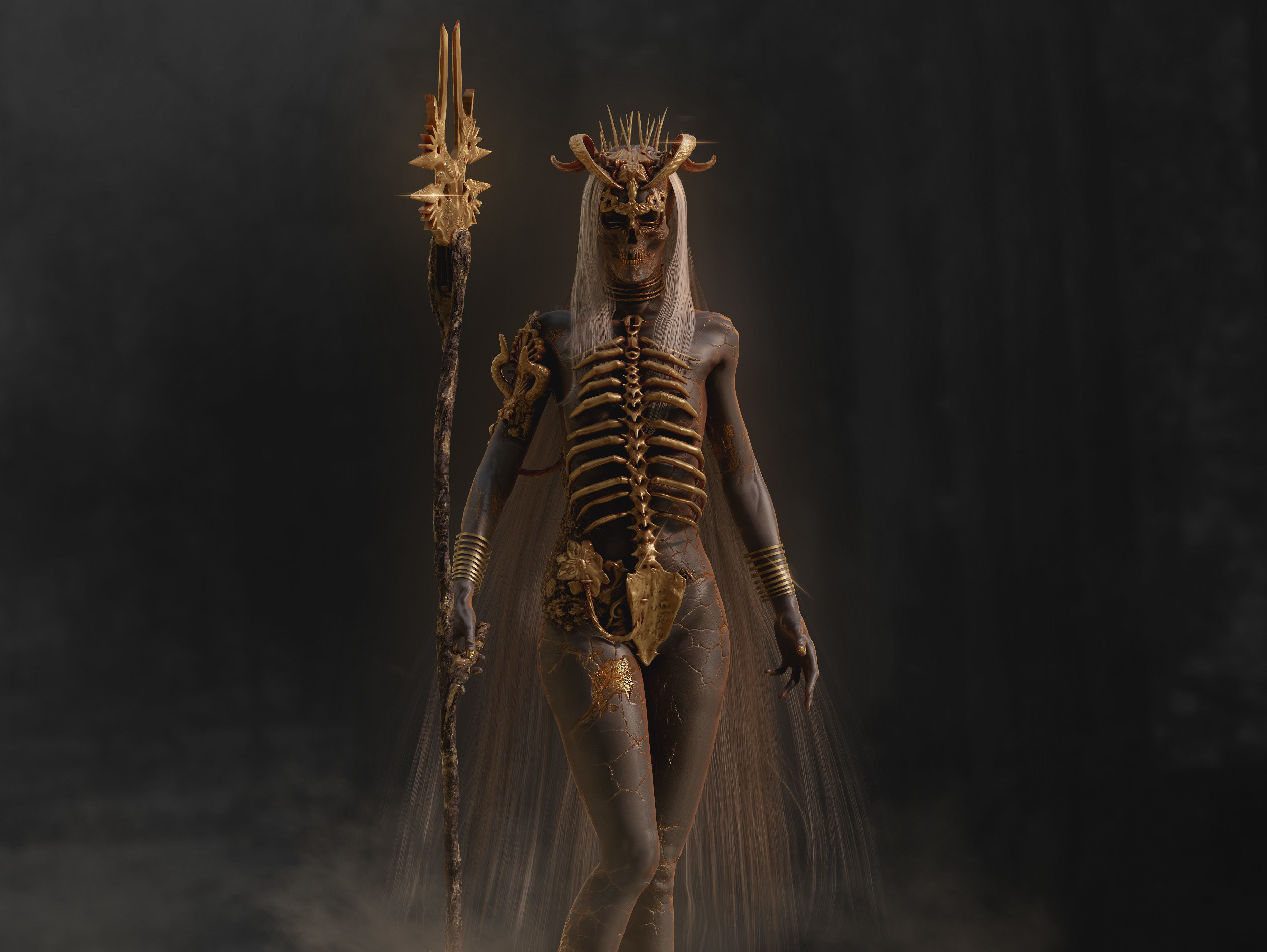 Dark Archangel Low-poly 3D model_4