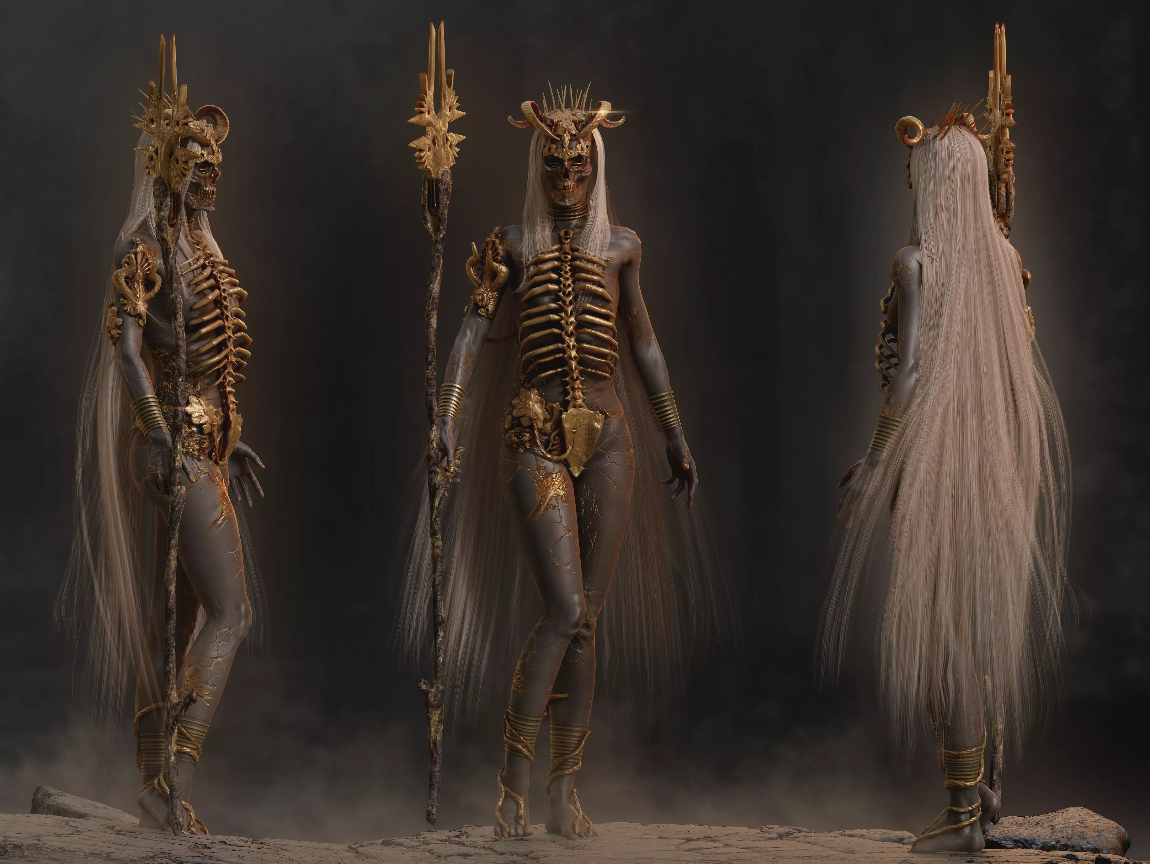 Dark Archangel Low-poly 3D model_0