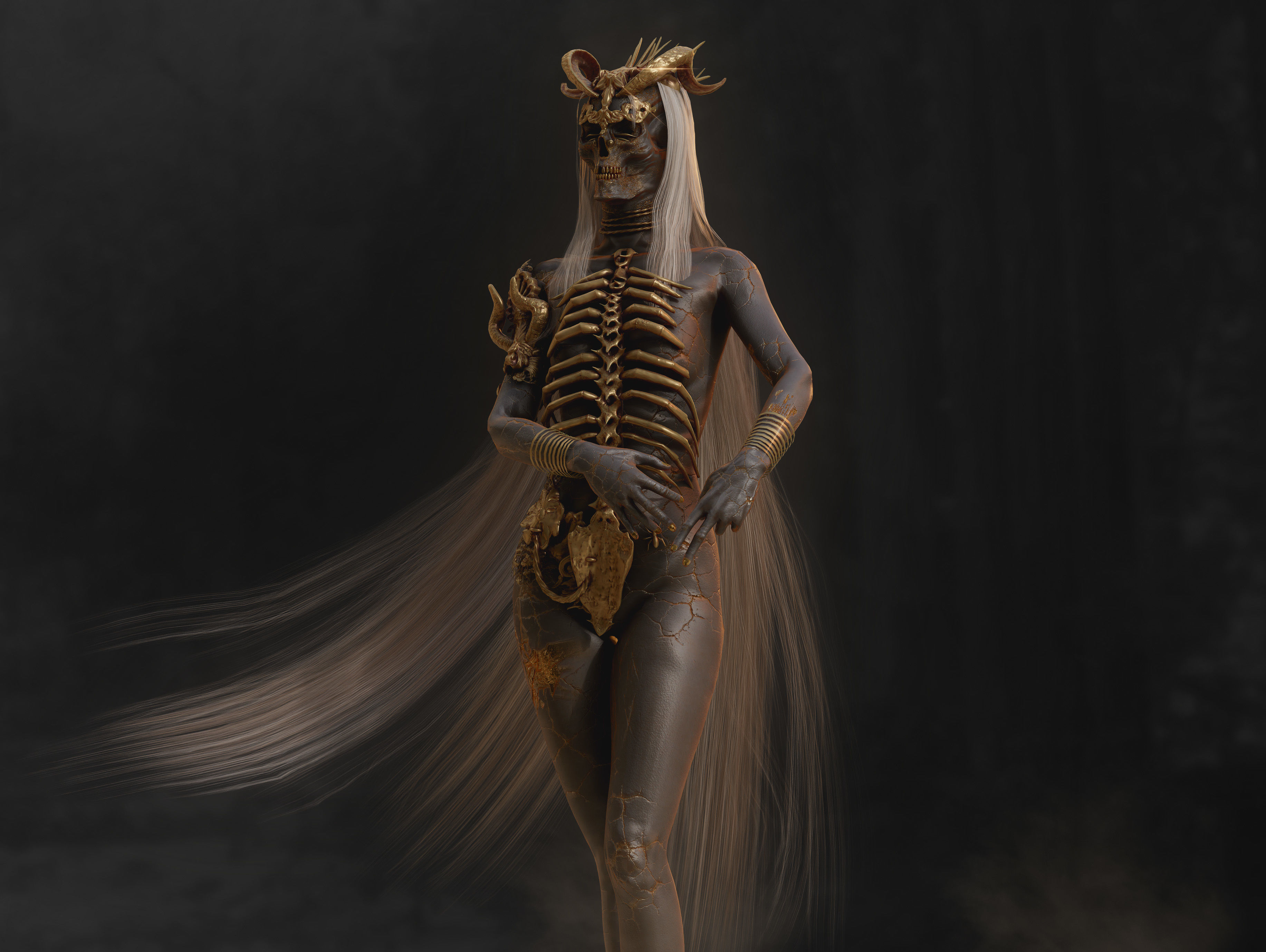 Dark Archangel Low-poly 3D model_9