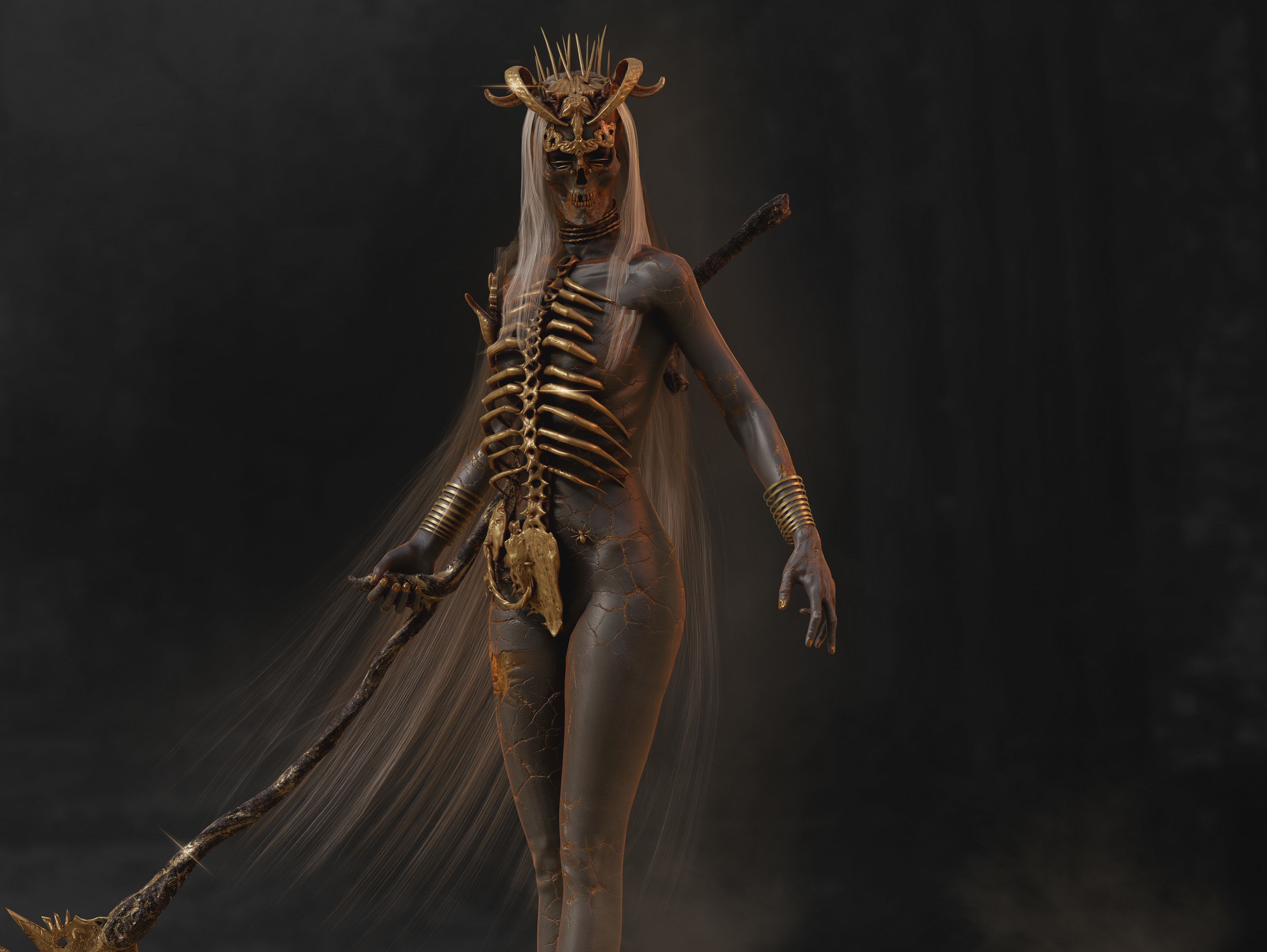 Dark Archangel Low-poly 3D model_2