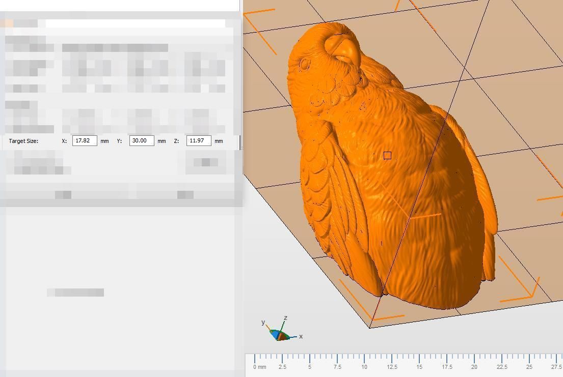 Budgerigar bust 3D print model_24