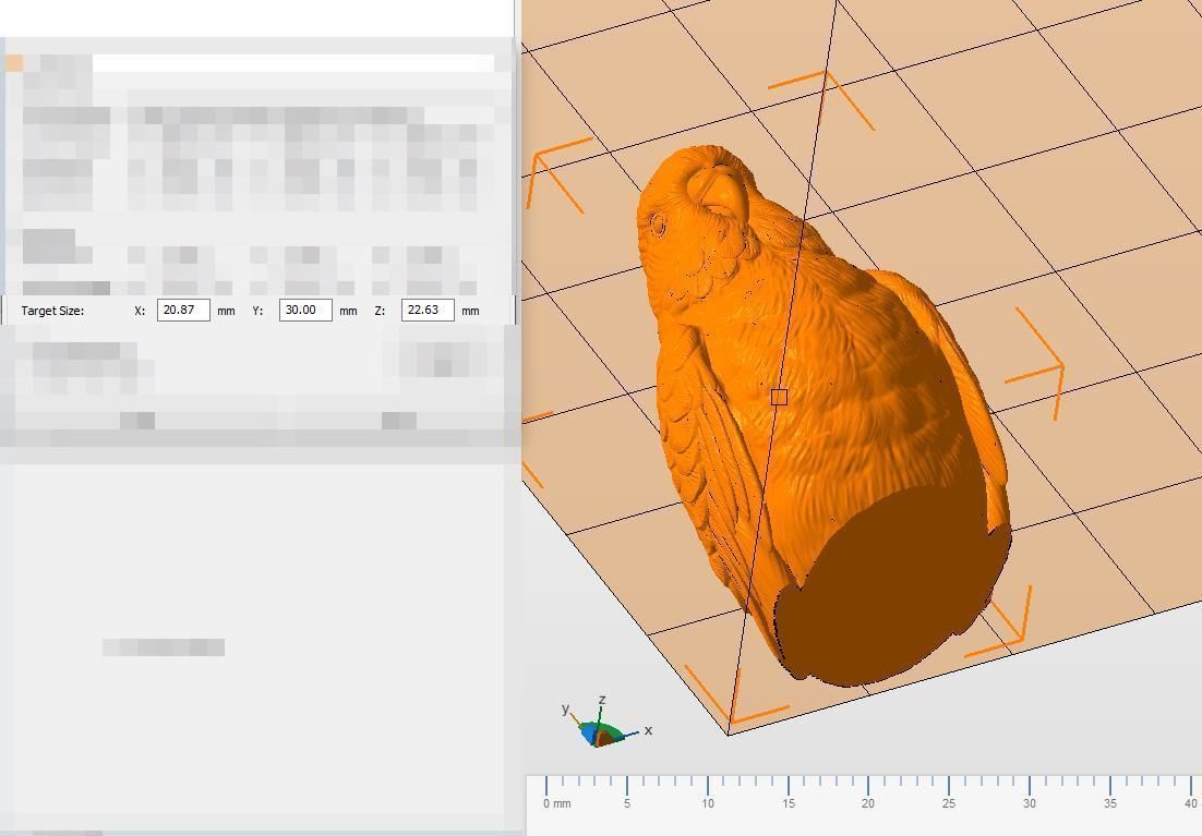 Budgerigar bust 3D print model_23