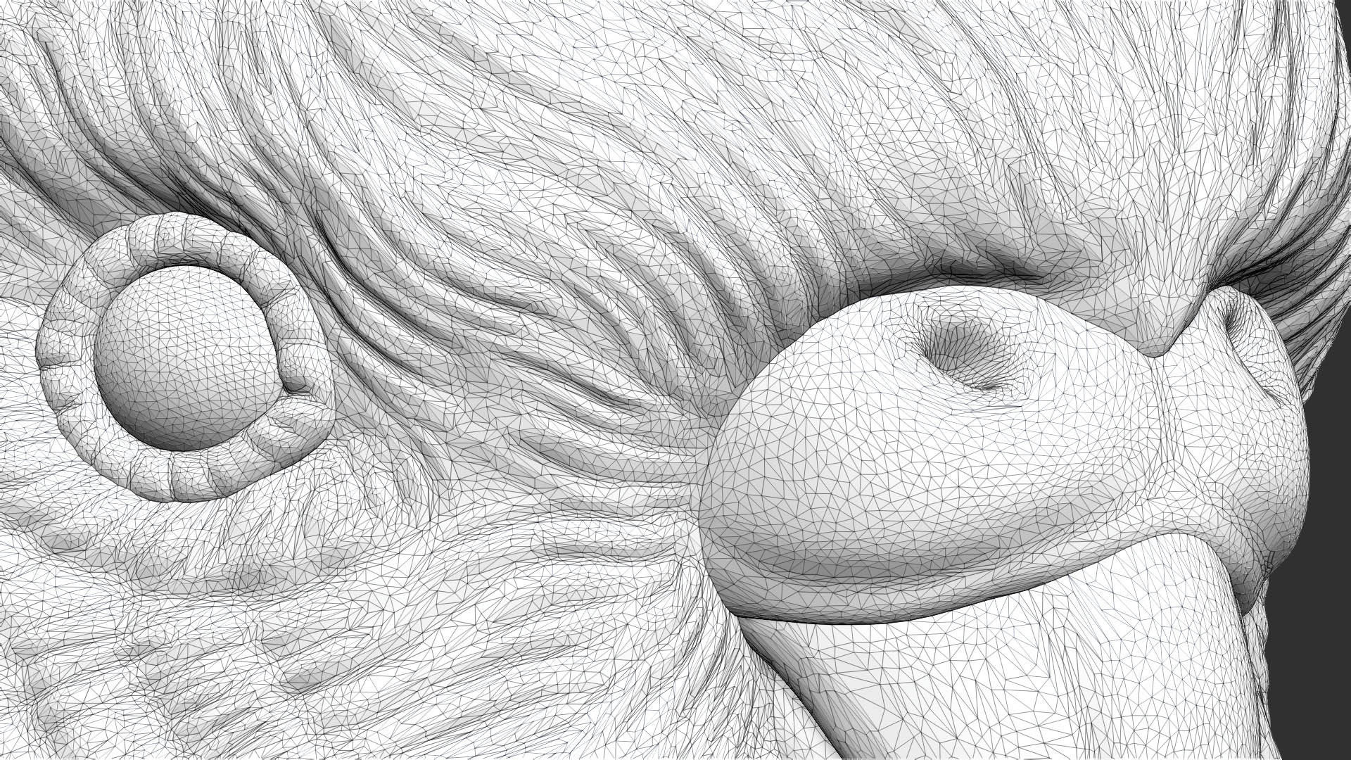 Budgerigar bust 3D print model_26