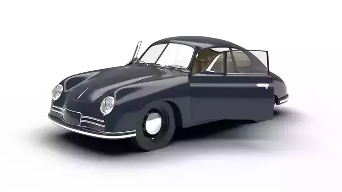 Porsche 356 2 Coupe 1948 HQ 3D model