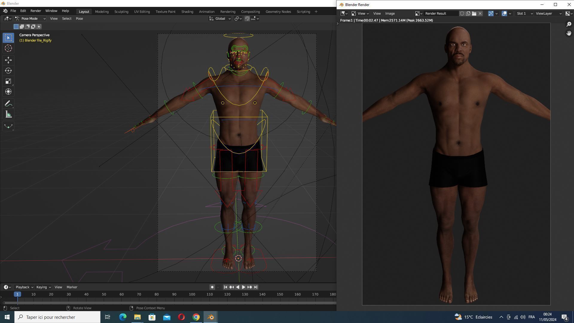 Terry Crews Realistic African American Man Low-poly 3D model_19