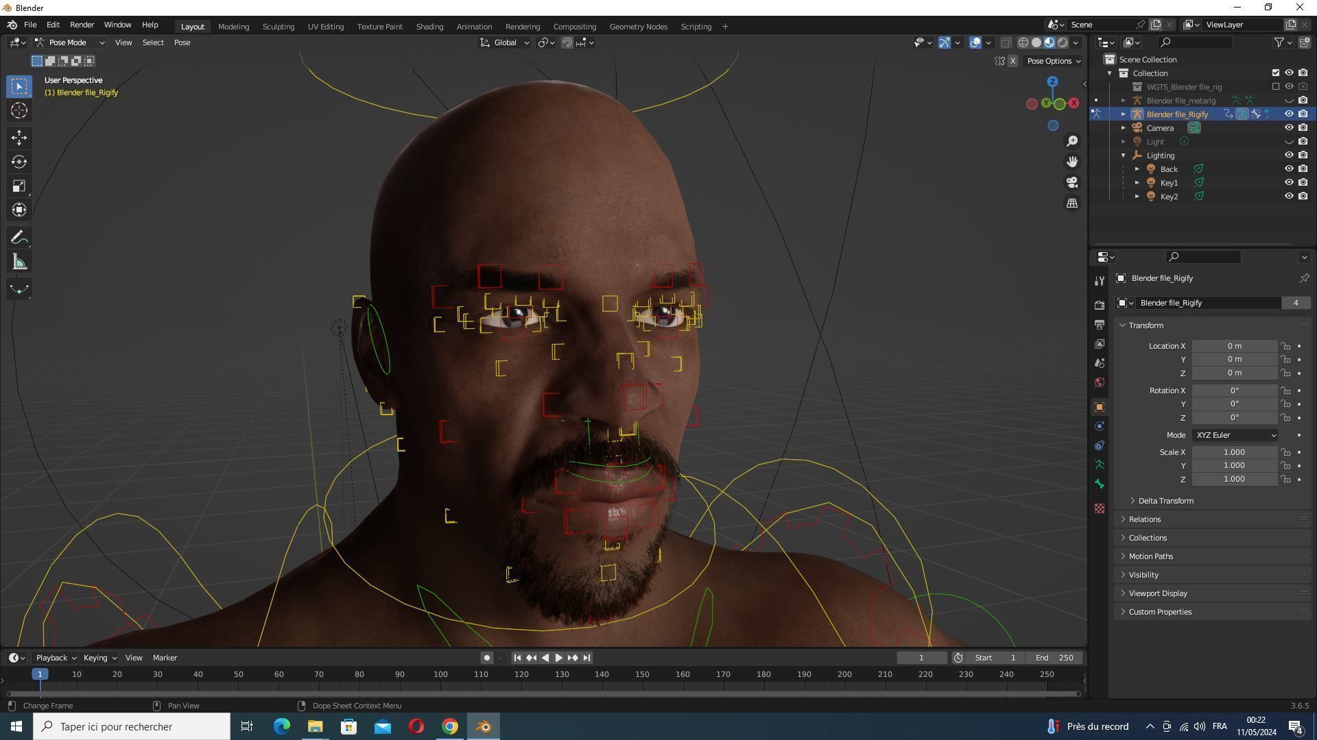 Terry Crews Realistic African American Man Low-poly 3D model_17