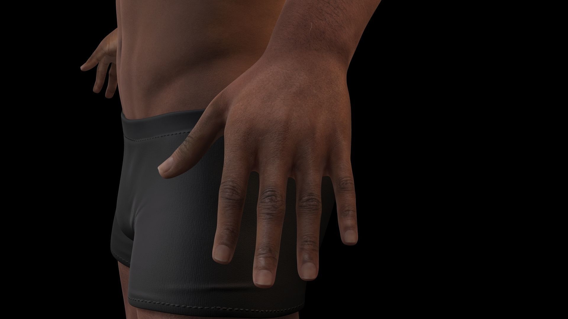 Terry Crews Realistic African American Man Low-poly 3D model_12