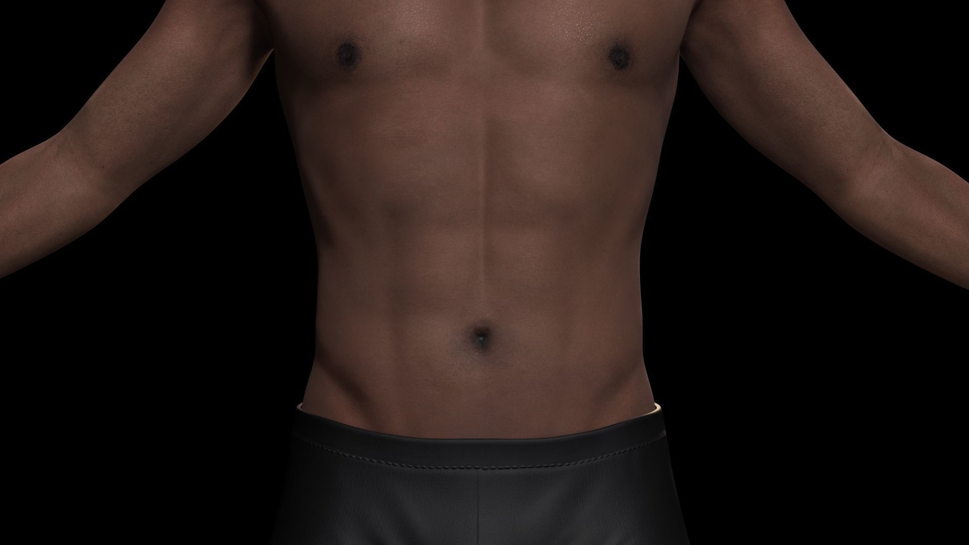 Terry Crews Realistic African American Man Low-poly 3D model_10