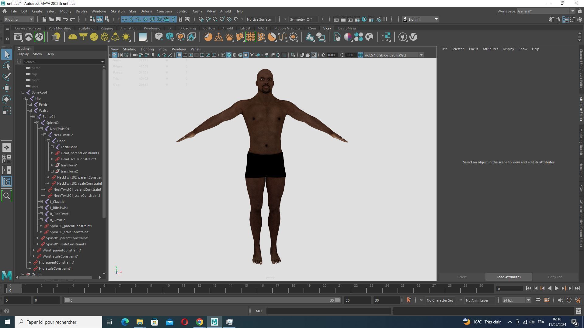 Terry Crews Realistic African American Man Low-poly 3D model_25