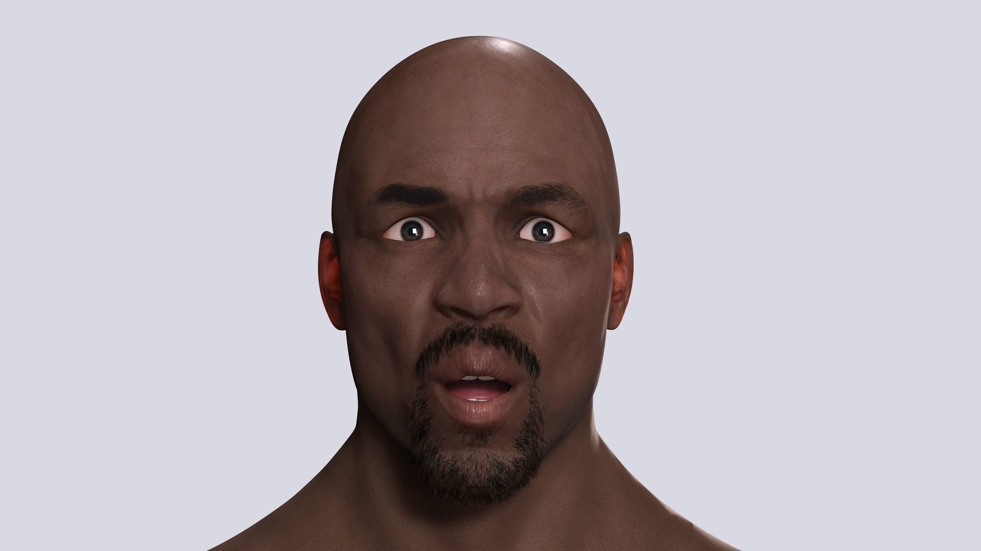 Terry Crews Realistic African American Man Low-poly 3D model_5