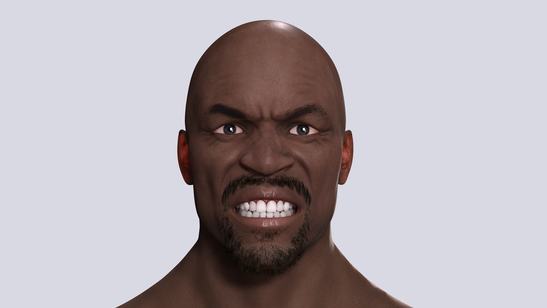 Terry Crews Realistic African American Man Low-poly 3D model_8