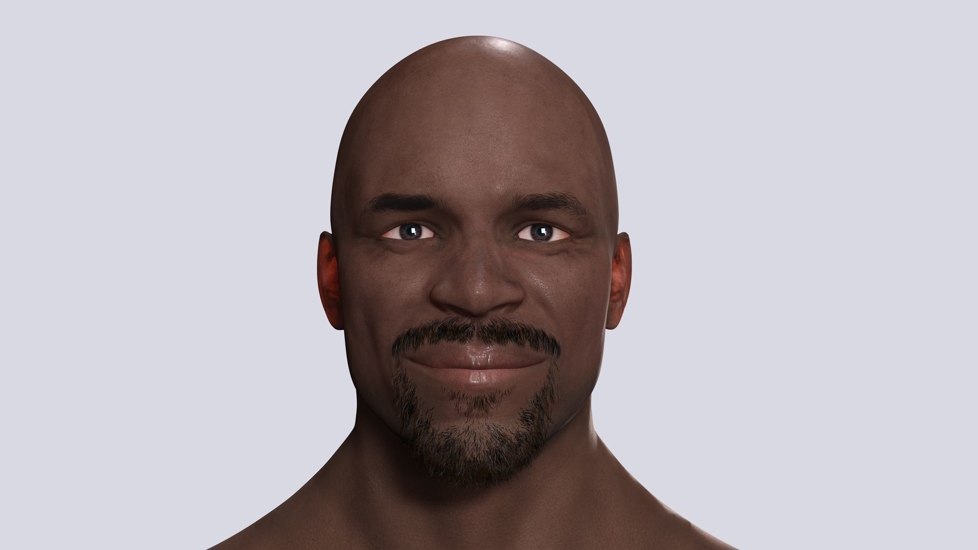Terry Crews Realistic African American Man Low-poly 3D model_6