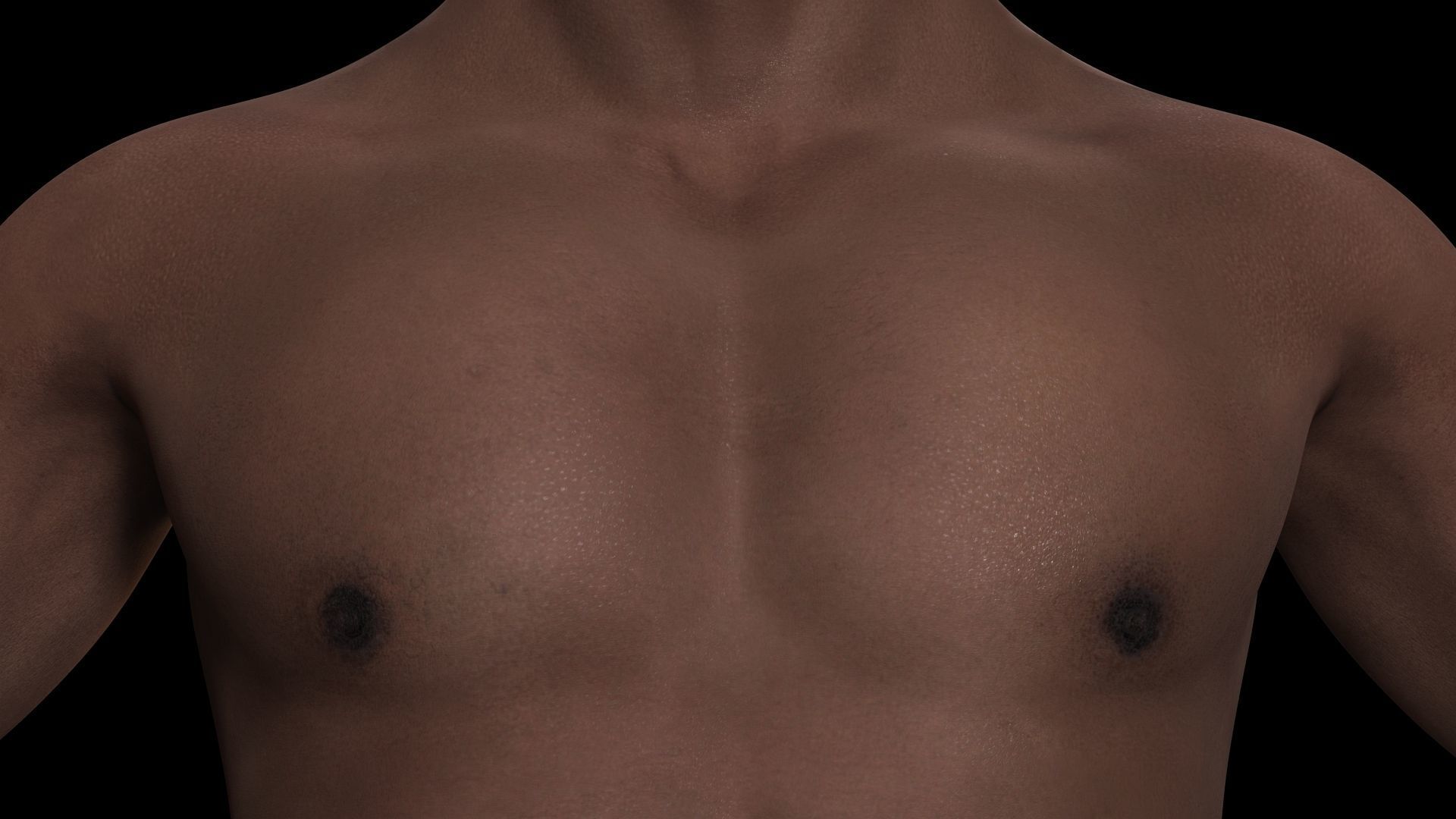 Terry Crews Realistic African American Man Low-poly 3D model_9