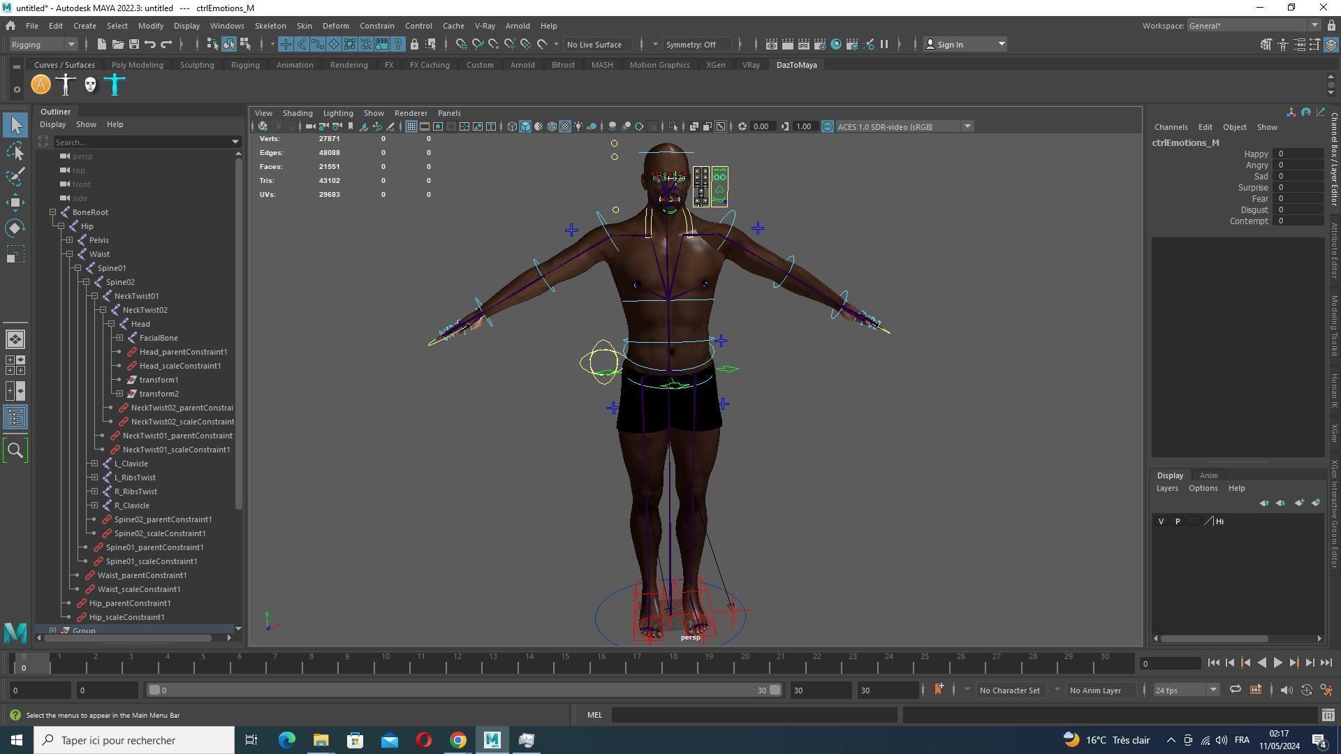Terry Crews Realistic African American Man Low-poly 3D model_23