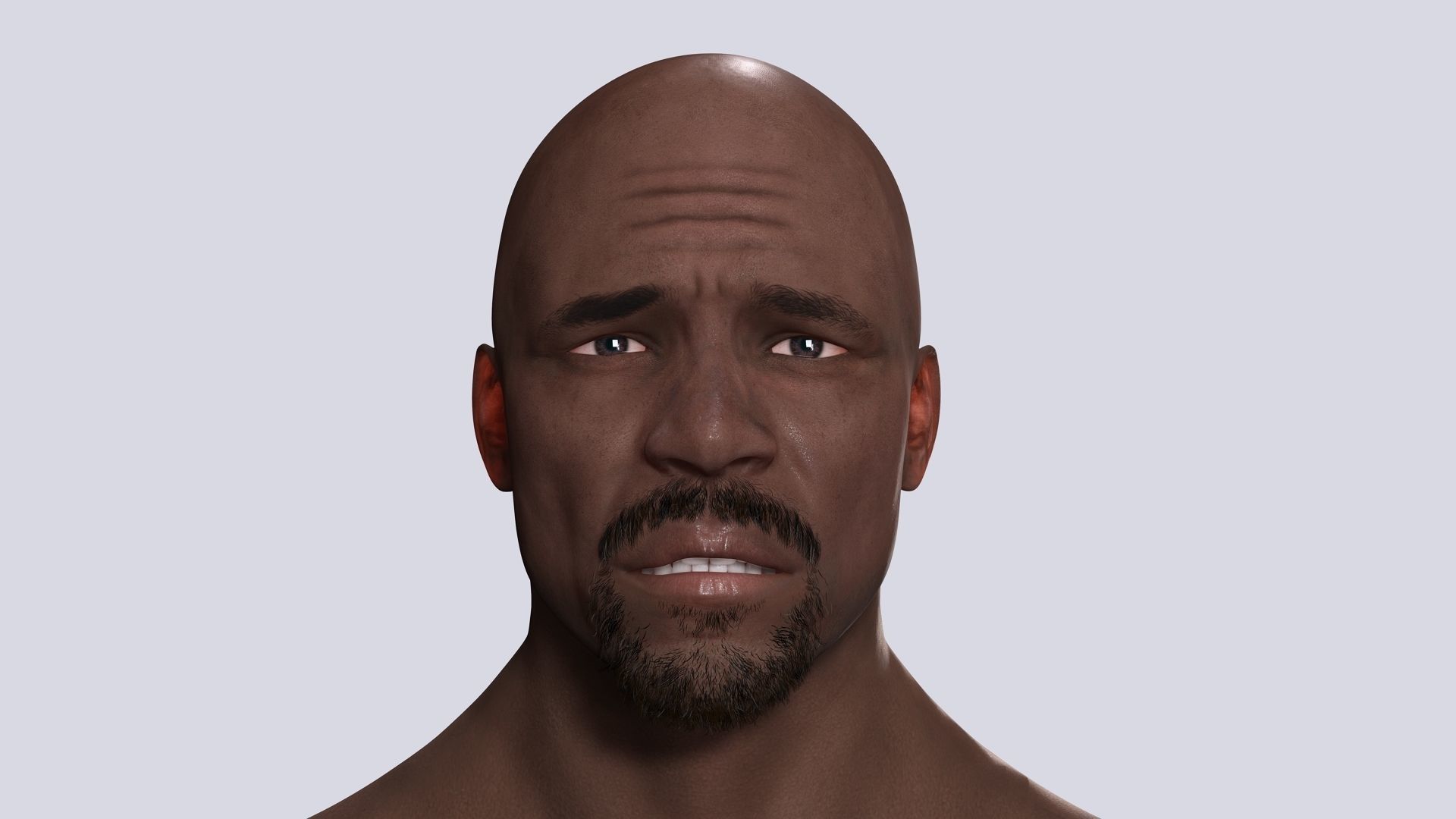 Terry Crews Realistic African American Man Low-poly 3D model_7