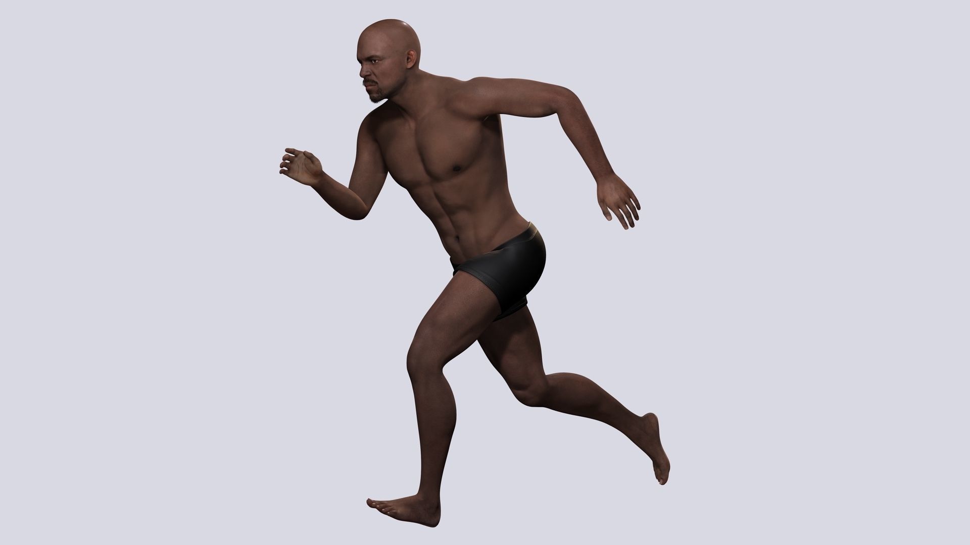 Terry Crews Realistic African American Man Low-poly 3D model_3