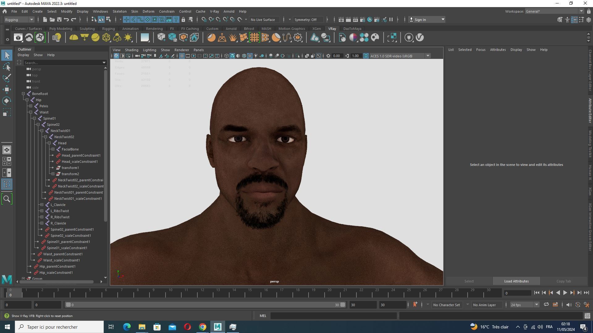 Terry Crews Realistic African American Man Low-poly 3D model_24