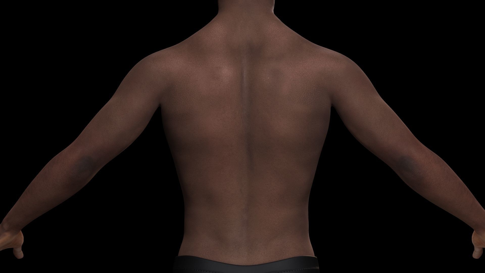 Terry Crews Realistic African American Man Low-poly 3D model_11