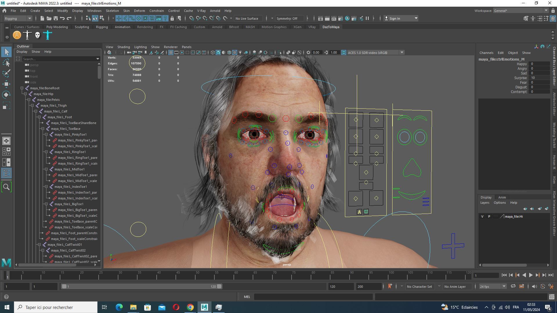 Realistic Fat Old Man Mid Age Low-poly 3D model_25