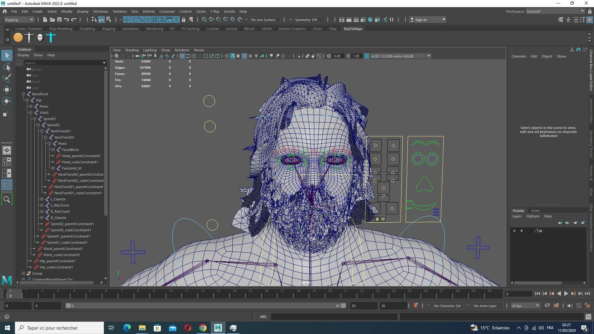 Realistic Fat Old Man Mid Age Low-poly 3D model_24