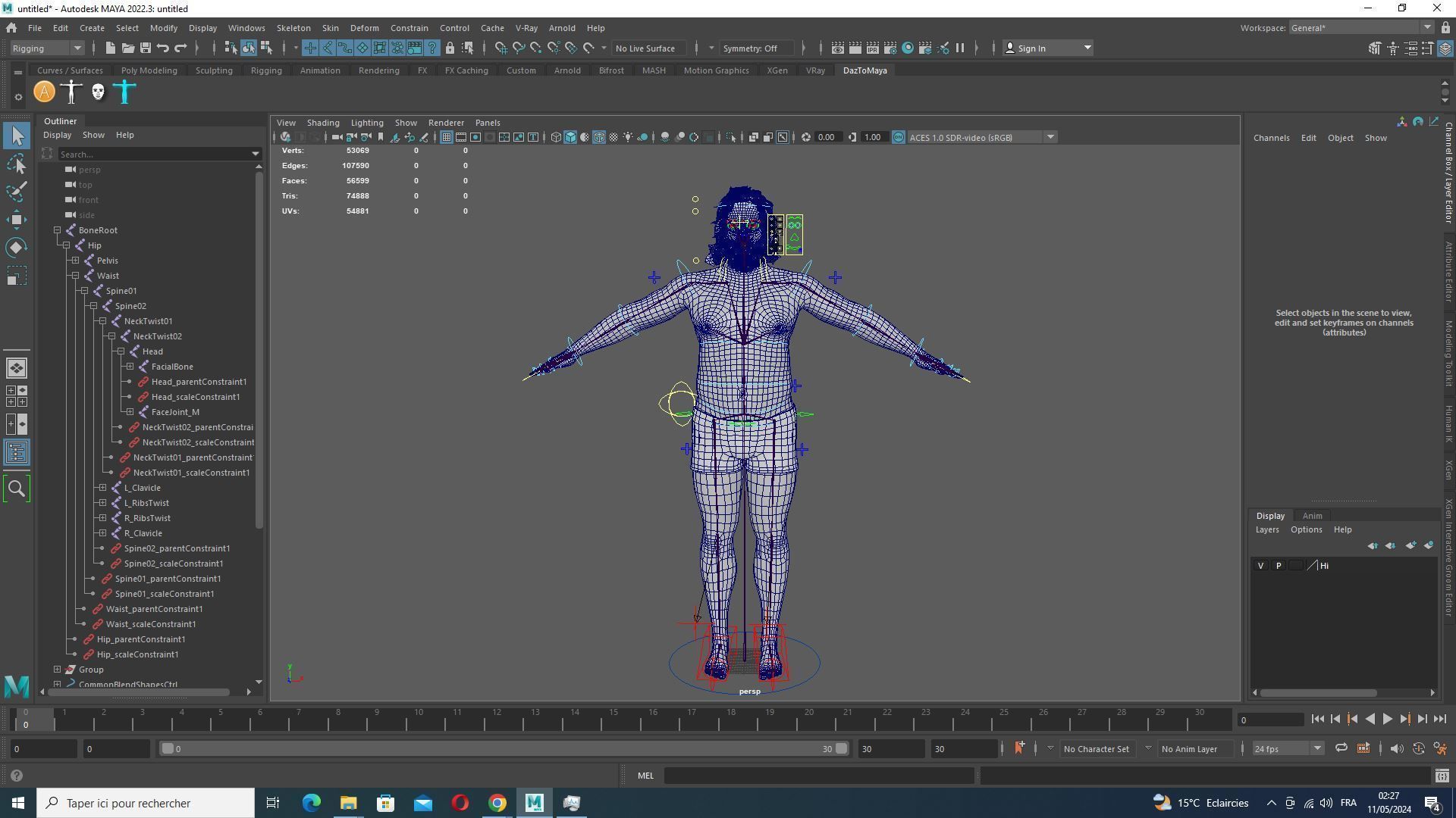 Realistic Fat Old Man Mid Age Low-poly 3D model_23