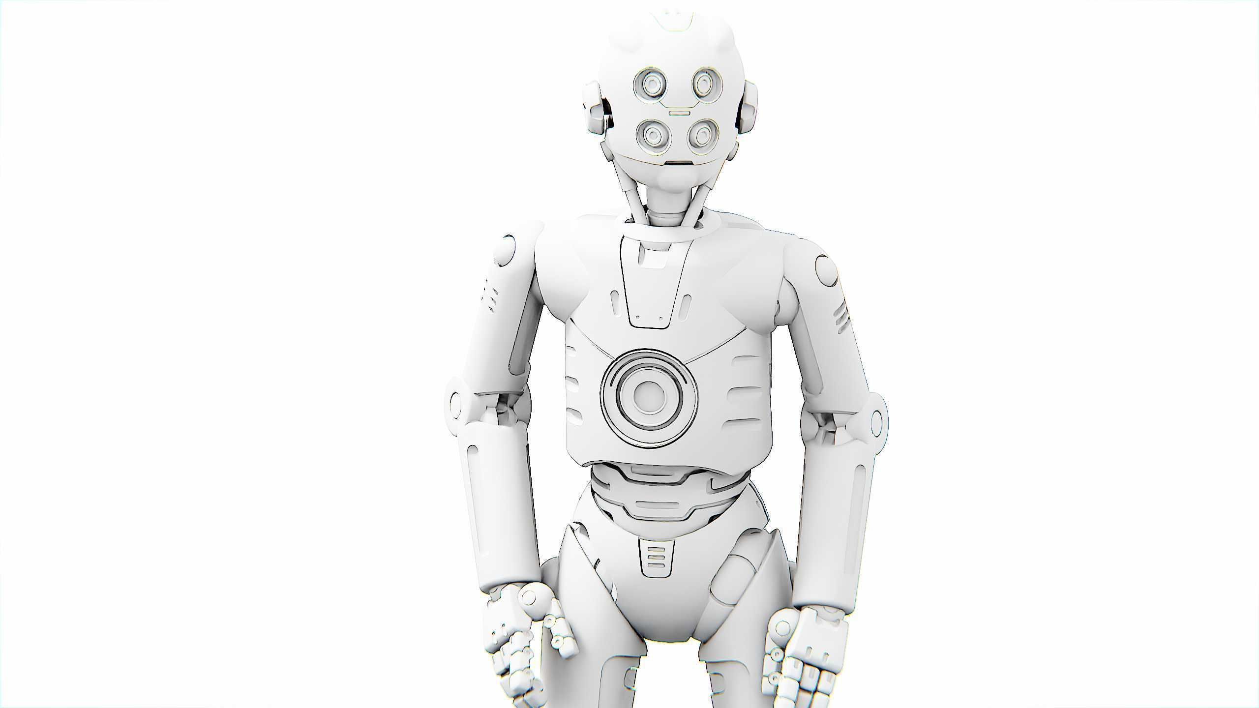 DROID C6-DS V2 Rigged for Unreal Engine - Unity - MIXAMO 3D model_34